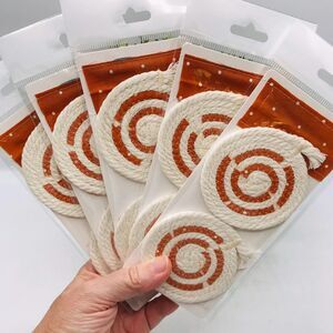 Stocking Stuffer Bundle, Car Coasters 5 Sets of 2 (10 Coasters) Burnt Orange